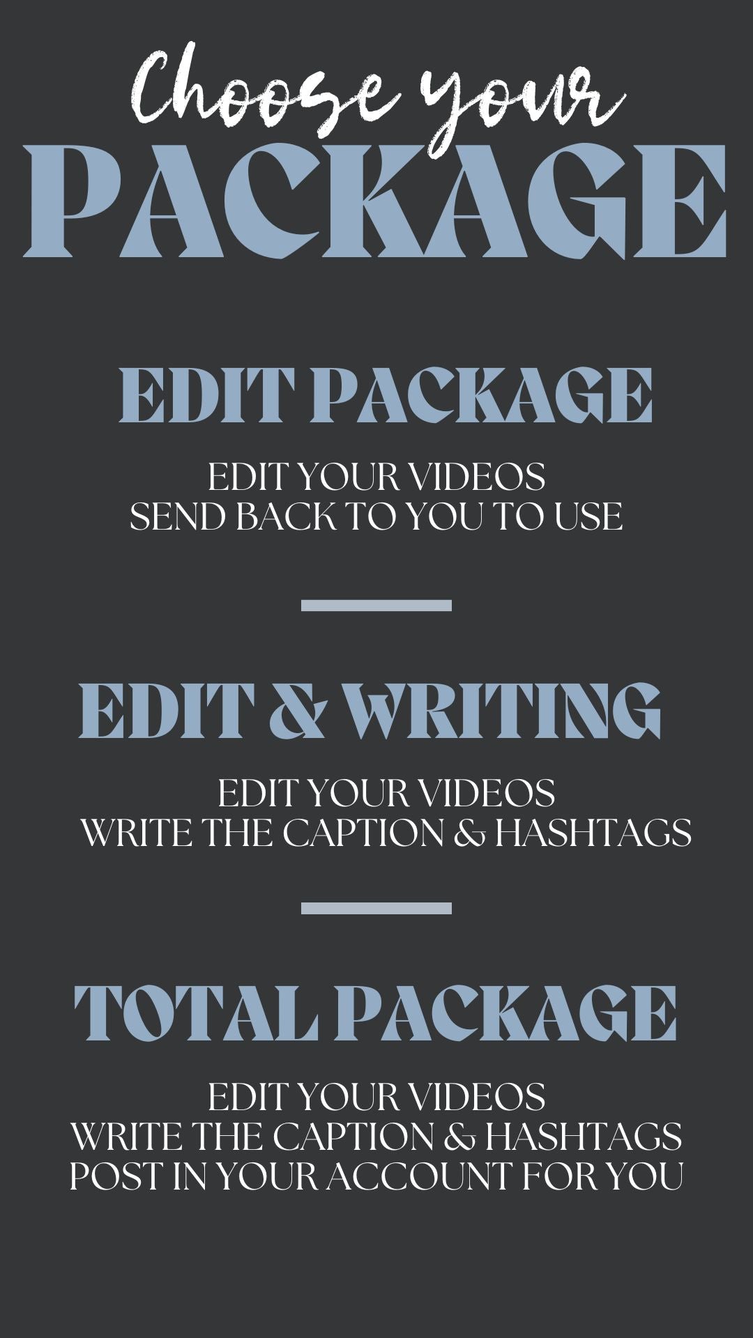 Content Editing Packages